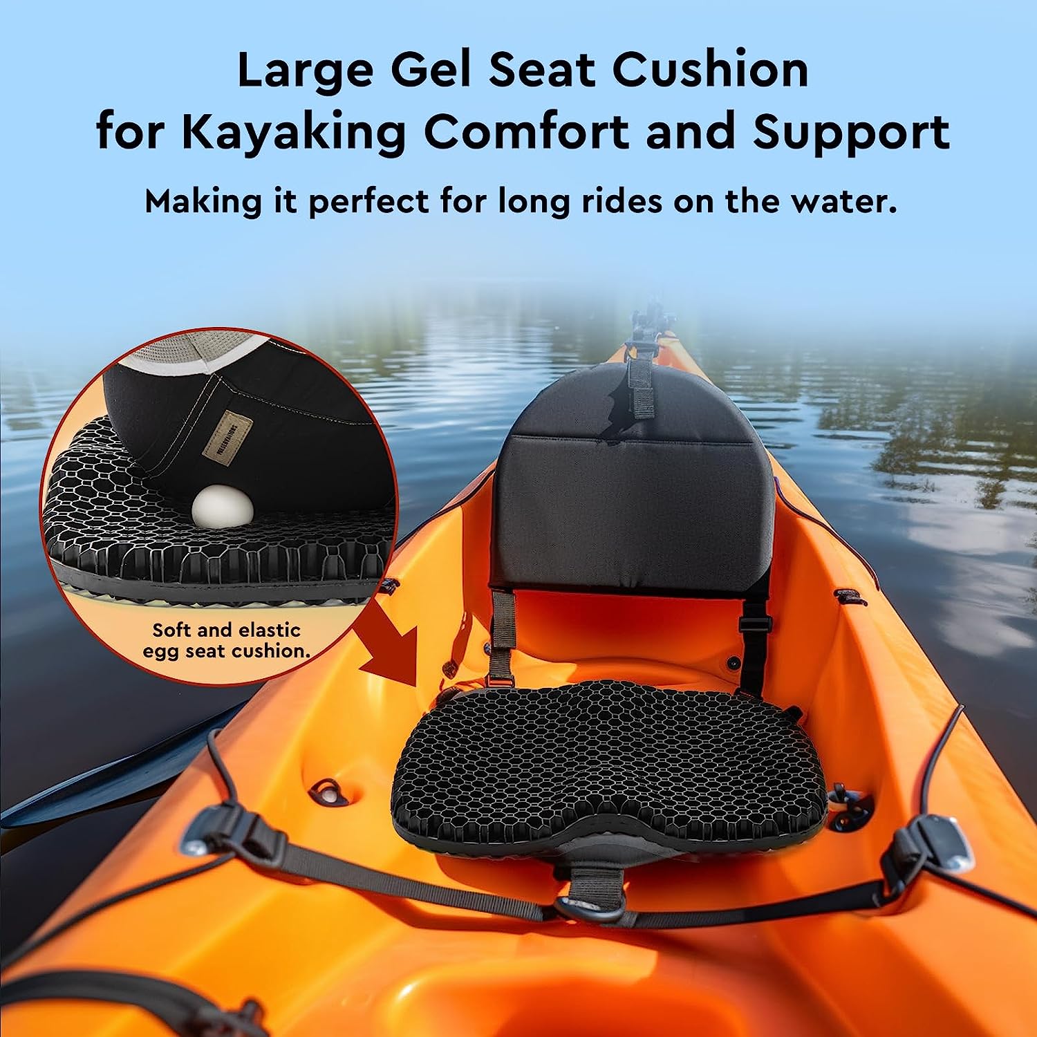 XSIUYU Anti Slip Kayak Gel Seat Cushion