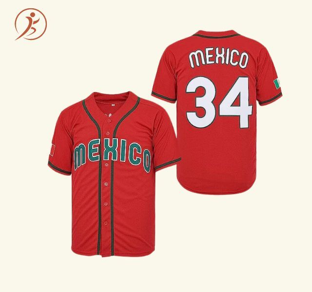 EPLANR Men's Mexico 34 Baseball Jersey