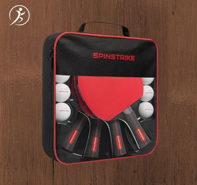 SPINSTRIKE Ping Pong Paddles Set of 4