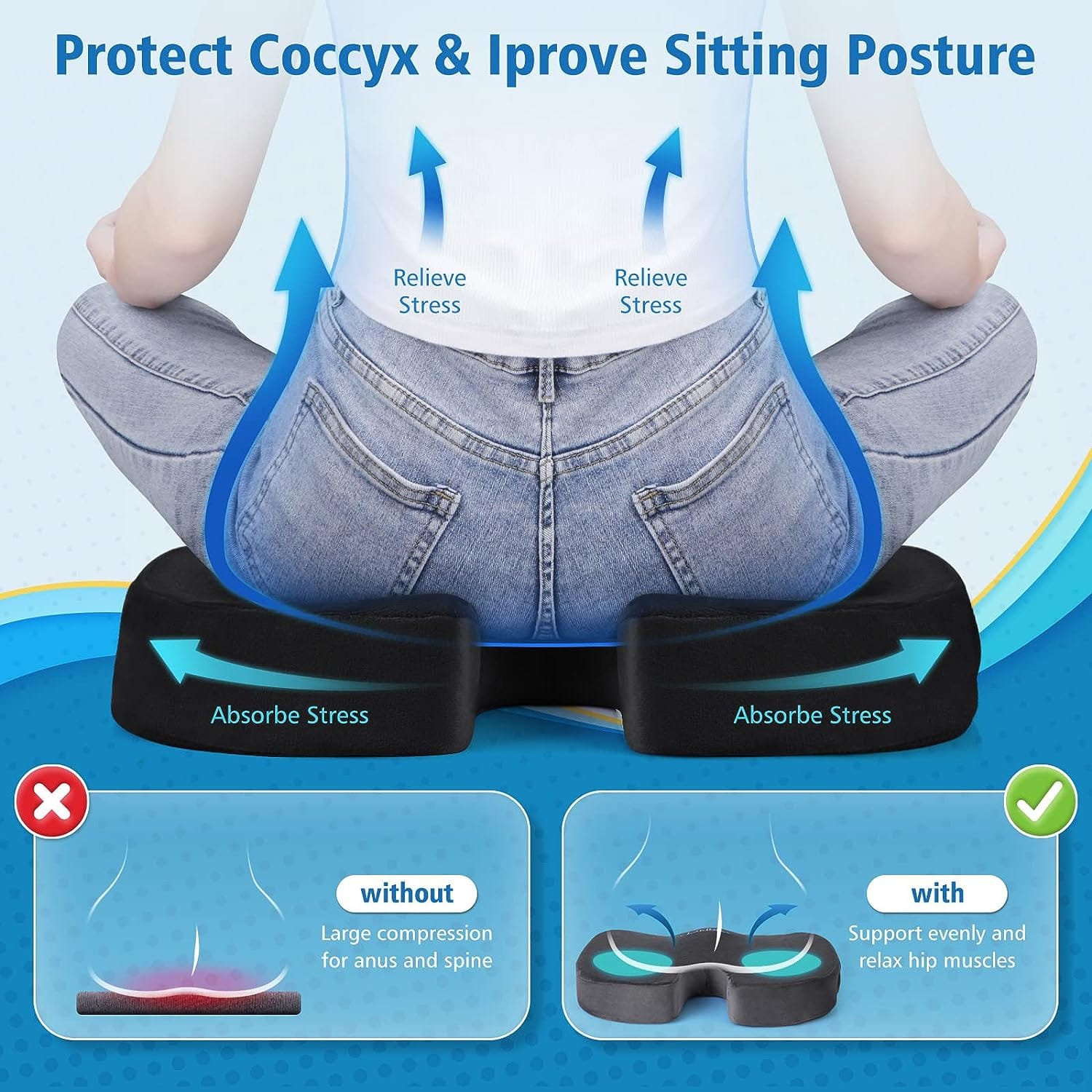 CloudBliss Gel Seat Cushion