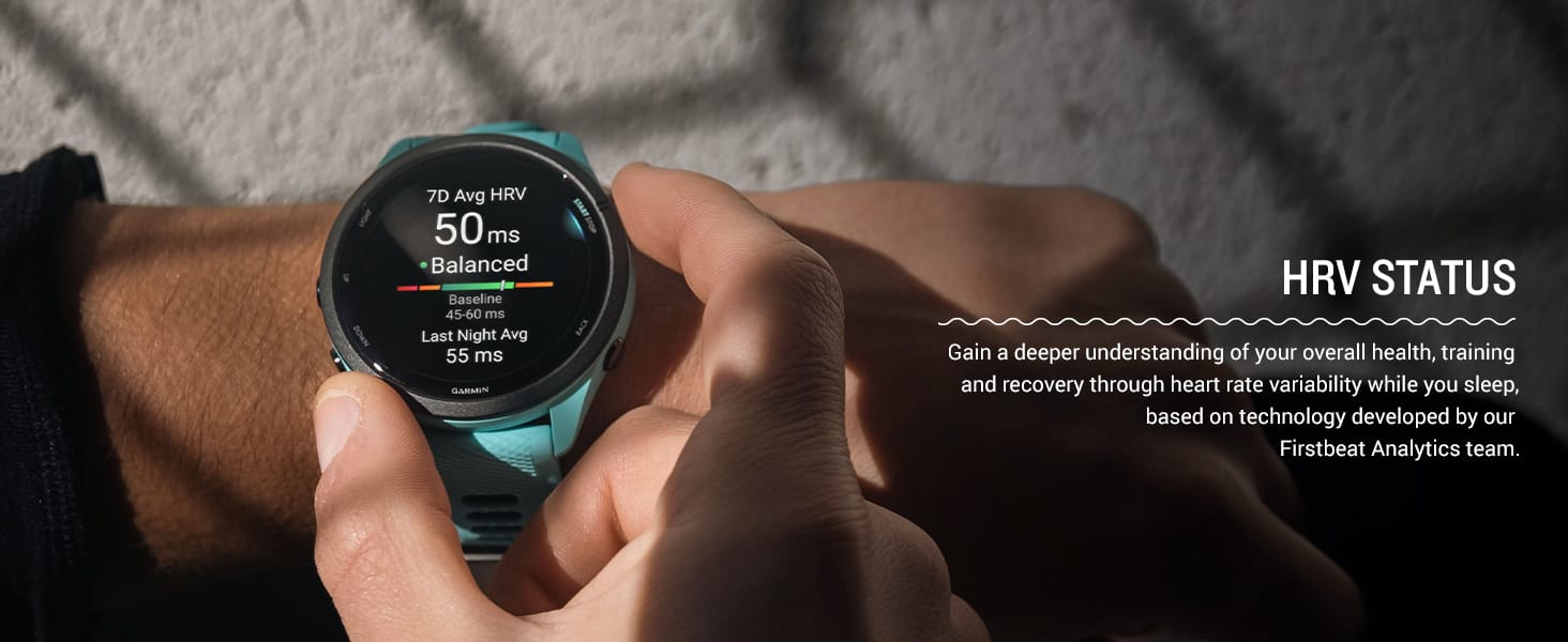 Garmin Forerunner 265 Running Smartwatch HRV Status