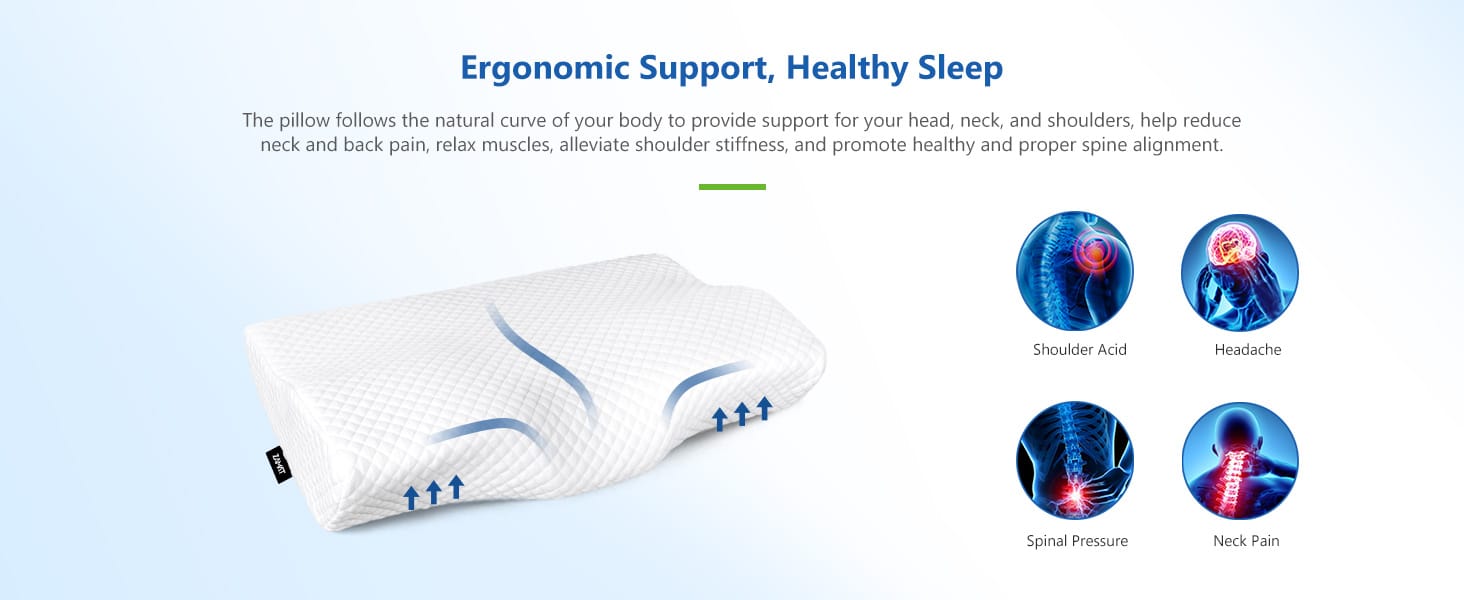 ZAMAT Contour Pillow for Neck Pain Support